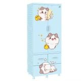  Tủ nhựa treo quần áo  Qui  Phúc LOUIS 2 tầng, thanh treo inox tiện lợi, có khóa 