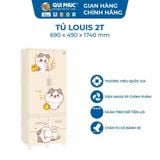  Tủ nhựa treo quần áo  Qui  Phúc LOUIS 2 tầng, thanh treo inox tiện lợi, có khóa 