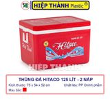  Thùng Đá HITACO 125 Lít 2 Nắp Đậy - Nhựa Hiệp Thành - Kích Thước: 75 x 54 x 52 cm 