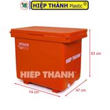  Thùng Đá HITACO 110 Lít Loại Cao Cấp Công Nghệ Foam - Nhựa Hiệp Thành - Kích thước: 74 x 47 x 63 cm 