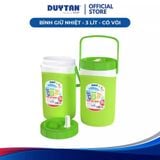  Bình Giữ Nhiệt 3lít, có vòi DUY TÂN nhựa PP, bình đá mini giữ lạnh đến 12 giờ, nắp có ron chống rỉ nước 