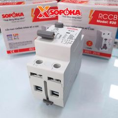 Aptomat Chống Giật 1 Pha 2P, RCCB Chống Giật 1 Pha 2P 30mA SOPOKA