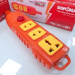 Ổ Cắm Điện 3 Lỗ Không Dây 6000W Có Nút Nguồn P6000W2+ SOPOKA