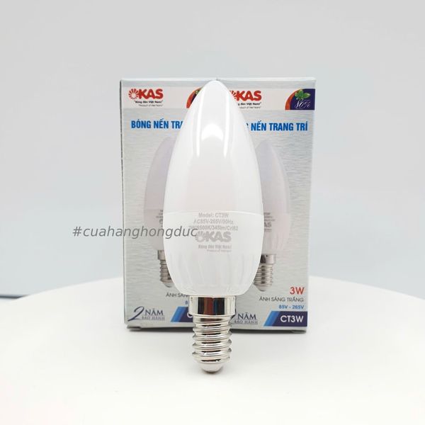 Bóng Đèn Led Nến Trang Trí 3W Sáng Trắng Kích Cỡ Đui E14 SOPOKA