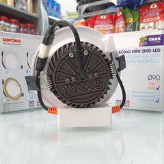 Bóng Đèn Led Âm Trần 3 Chế Độ Màu 6W Downlight Nhôm Đúc Viền Trắng V2 SOPOKA