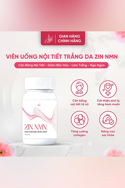Viên Uống Nội Tiết Trắng Da Mờ Nám Zin NMN