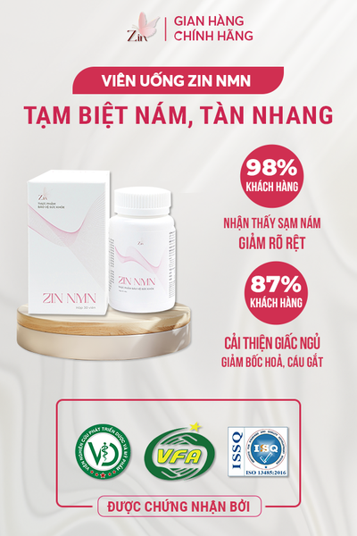 Viên Uống Zin NMN Hỗ Trợ Làm Trắng, Ngủ Ngon