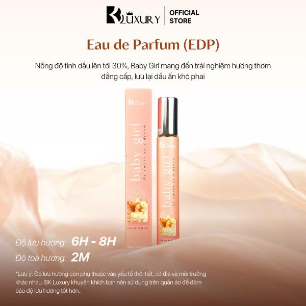 Combo 2 Chai Nước Hoa Nữ BABY GIRL edp TAM ĐẠI MỘC 10ml - Hương Thơm Ngọt Ngào Tươi Trẻ, Lưu Hương 8 Tiếng