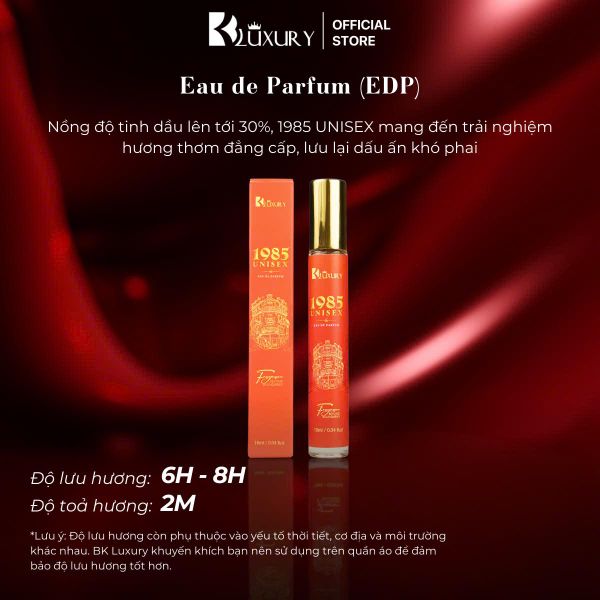 Combo 2 Chai Nước Hoa 1985 UNISEX edp TAM ĐẠI MỘC 10ml - Hương Thơm Đẳng Cấp Mê Hoặc, Lưu Hương 8 Tiếng