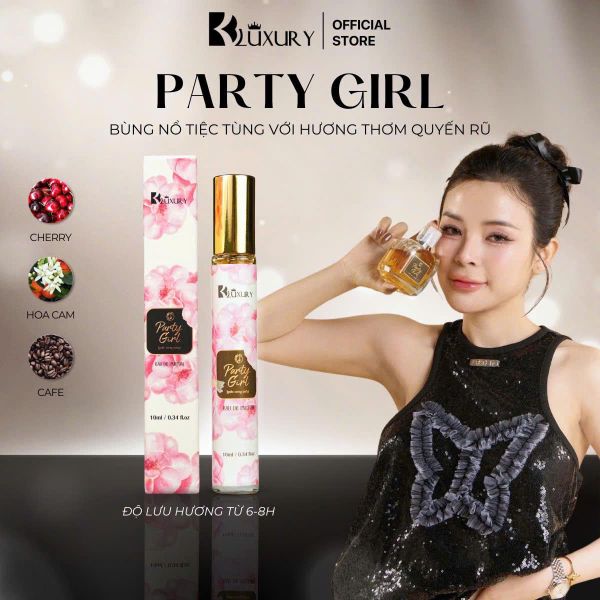 Combo 3 Chai Nước Hoa Nữ PARTY GIRL, 1985 UNISEX & BABY GIRL 10ml, Dịu Dàng Năng Động, Lưu Hương 8 Tiếng