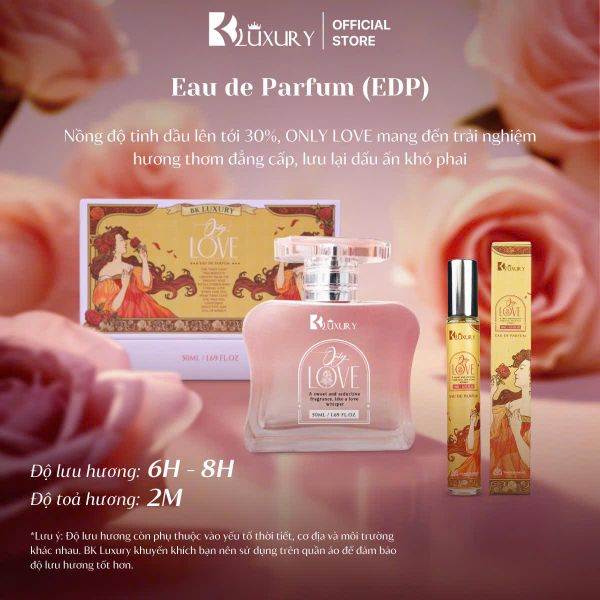 Combo 2 Chai Nước Hoa Nữ ONLY LOVE edp TAM ĐẠI MỘC 10ml- Hương Thơm Tươi Mát Năng Động; Lưu Hương Suốt 8 Tiếng