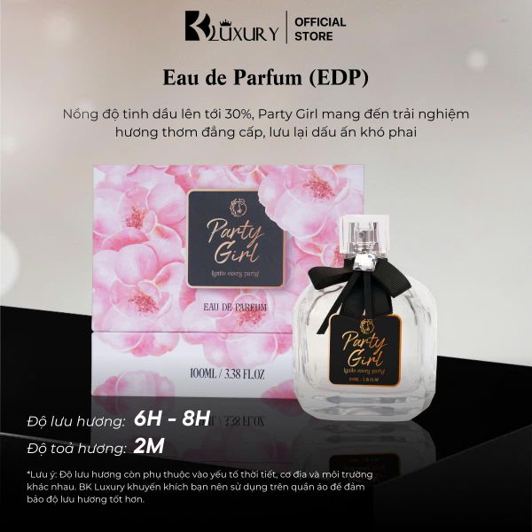Nước Hoa Nữ PARTY GIRL edp TAM ĐẠI MỘC 100ml - Hương Thơm Quyến Rũ Thu Hút, Lưu Hương 8 Tiếng