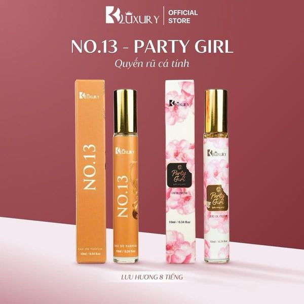 Combo 2 Chai Nước Hoa Nữ NO.13 & PARTY GIRL 10ml, Quyến Rũ Cá Tính, Lưu Hương 8 Tiếng