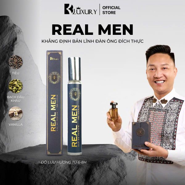 [TĐM] Nước Hoa Nam REAL MEN edp TAM ĐẠI MỘC 10ml - Hương Thơm Nam Tín Tự Tin, Lưu Hương 8 Tiếng