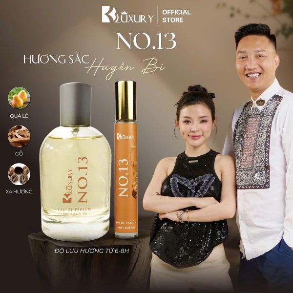 Combo 2 Chai Nước Hoa Unisex NO.13 edp TAM ĐẠI MỘC 10ml - Hương Thơm Hiện Đại, Quyến Rũ, Lưu Hương 8 Tiếng
