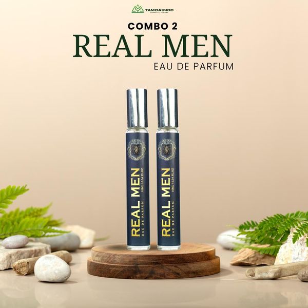 Combo 2 Chai Nước Hoa Nam REAL MEN edp TAM ĐẠI MỘC 10ml - Hương Thơm Nam Tín Tự Tin, Lưu Hương 8 Tiếng