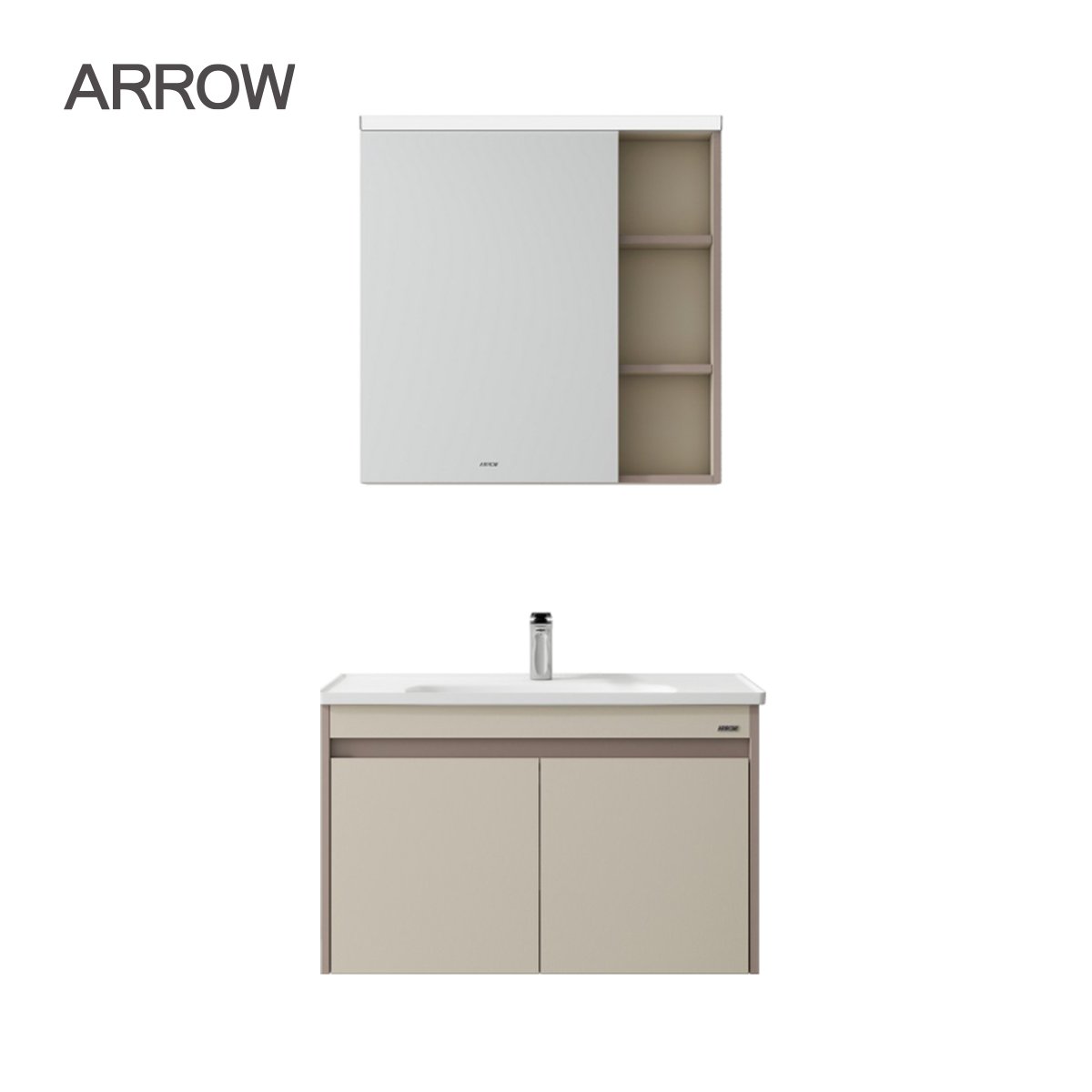 Bộ Tủ Lavabo Arrow ADGMD8G31008F-HF/AP31008F và Tủ Gương Arrow AMJD8G31008F-HF