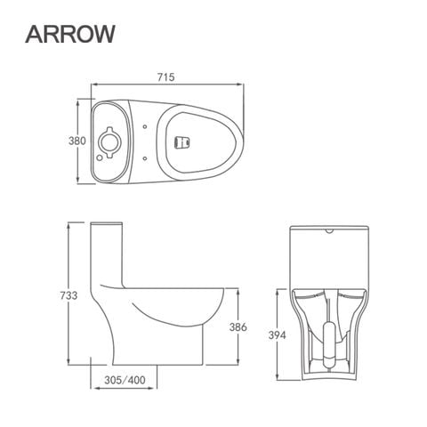 Bồn cầu một khối Arrow AG1003M/AG1003