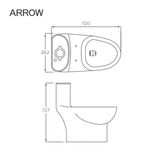 Bồn cầu một khối Arrow AG1078-1M/AB1177-A