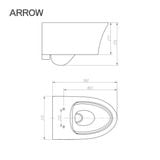Bồn cầu treo tường Arrow AHB2105H/PG011-ZPA
