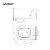 Bồn cầu treo tường Arrow AHB2157/PG017-ZPA