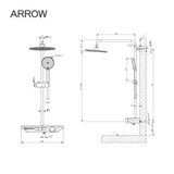 Vòi sen cây nóng lạnh Arrow AD3319GGP