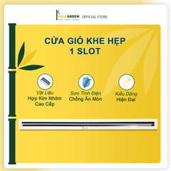 ASIA GREEN - Cửa Gió Nan 1 Slot, Điều Chỉnh Lưu Lượng Gió, Sơn Tĩnh Điện, Cửa Cấp/Hồi (Bao gồm VAT)