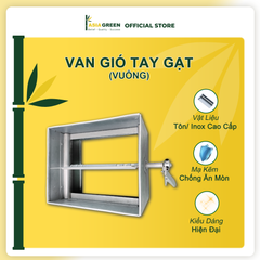 ASIA GREEN - Van Gió Tay Gạt, Điều Chỉnh Lưu Lượng Gió, Mạ Kẽm Chống Ăn Mòn (Giá bao gồm VAT)