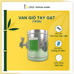 ASIA GREEN - Van Gió Tròn Tay Gạt, Điều Chỉnh Lưu Lượng Gió, Độ Dày 0.58mm (Giá bao gồm VAT)
