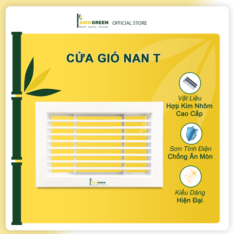 ASIA GREEN - Cửa Gió Nan T Cố Định Và T Tháo Lắp, Hợp Kim Nhôm, Cho Dự Án, Nhà Ở (Bao gồm VAT)