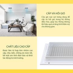 ASIA GREEN - Cửa Gió Sọt Trứng, Cố Định và Tháo Lắp, Miệng Gió Cấp/ Hồi, Sơn Tĩnh Điện Chống Ăn Mòn (Bao gồm VAT)