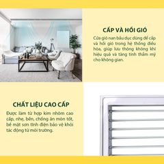 ASIA GREEN - Cửa Gió Nan Bầu Dục, Miệng Gió Nan Thẳng, Hợp Kim Nhôm Cao Cấp, Sơn Tĩnh Điện (Bao Gồm VAT)
