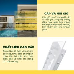 ASIA GREEN - Cửa Gió Nan Z, Kèm Lưới Chắn Côn Trùng, Ngăn Nước Mưa Và Côn Trùng, Hợp Kim Nhôm Cao Cấp (Giá bao gồm VAT)