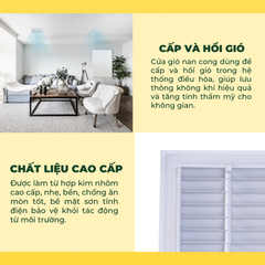 ASIA GREEN - Cửa Gió Nan Cong Cố Định Và Tháo Lắp, Loại Bỏ Bụi Bẩn, Sơn Tĩnh Điện (Bao gồm VAT)