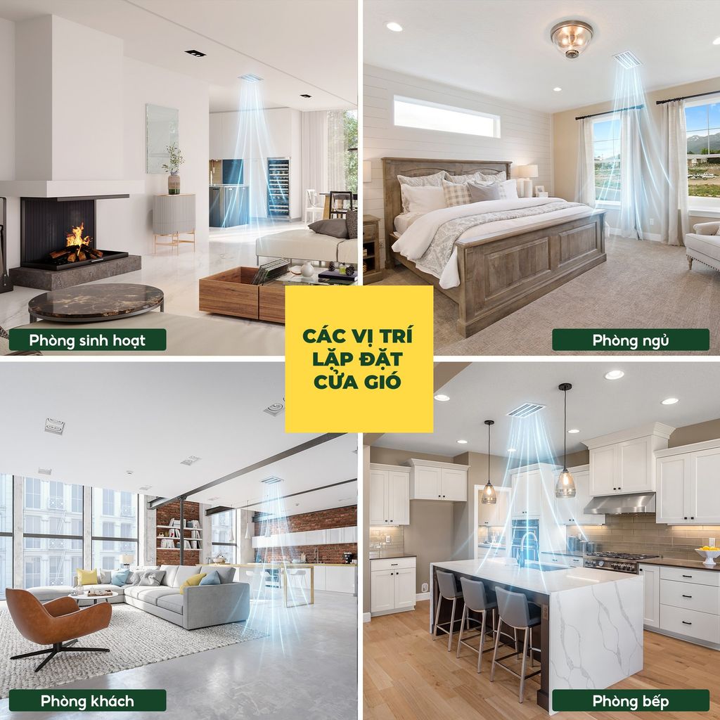 ASIA GREEN - Cửa Gió Nan 1 Slot, Điều Chỉnh Lưu Lượng Gió, Sơn Tĩnh Điện, Cửa Cấp/Hồi (Bao gồm VAT)