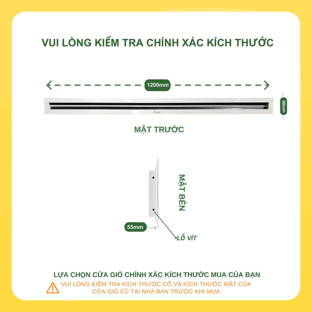 ASIA GREEN - Cửa Gió Nan 1 Slot, Điều Chỉnh Lưu Lượng Gió, Sơn Tĩnh Điện, Cửa Cấp/Hồi (Bao gồm VAT)