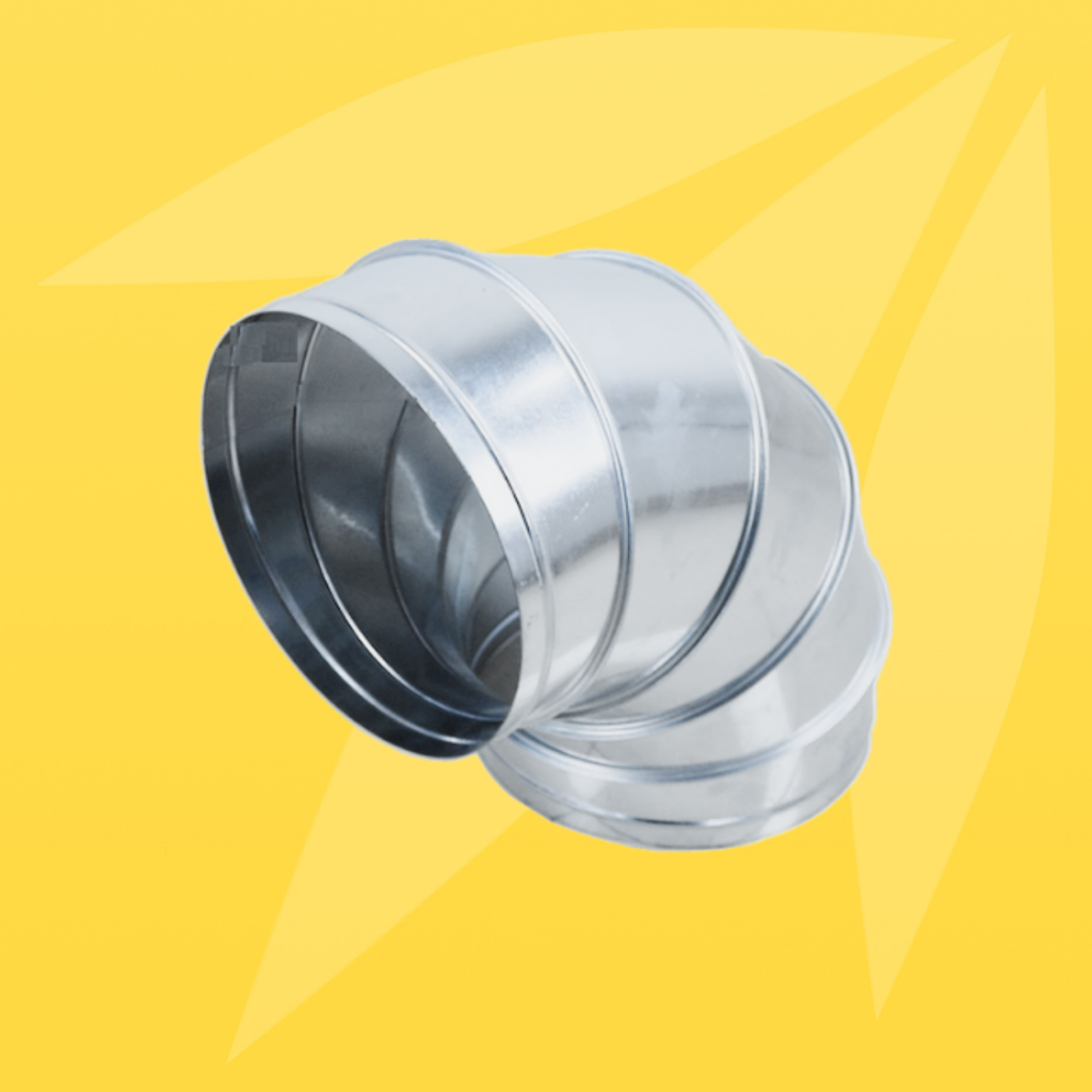 ASIA GREEN - Co Tròn 90°, Chuyển Hướng Gió, Tôn Mạ Kẽm, Chống Ăn Mòn, Độ Dày 0.58mm (Giá bao gồm VAT)