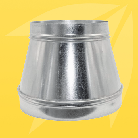 ASIA GREEN - Côn Giảm Ống Gió Tròn, Chuyển Hướng Gió, Tôn Mạ Kẽm, Chống Ăn Mòn, Độ Dày 0.58mm (Giá bao gồm VAT)