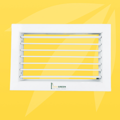 ASIA GREEN - Cửa Gió Nan Bầu Dục, Miệng Gió Nan Thẳng, Hợp Kim Nhôm Cao Cấp, Sơn Tĩnh Điện (Bao Gồm VAT)