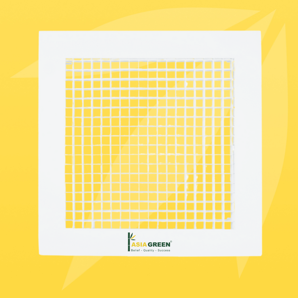 ASIA GREEN - Cửa Gió Sọt Trứng, Cố Định và Tháo Lắp, Miệng Gió Cấp/ Hồi, Sơn Tĩnh Điện Chống Ăn Mòn (Bao gồm VAT)