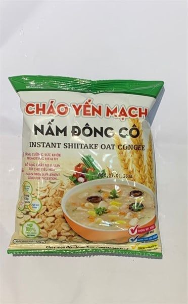  Cháo yến mạch nấm đông cô 