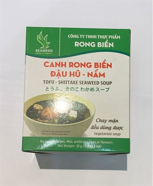  Canh rong biển đậu hủ- nấm 