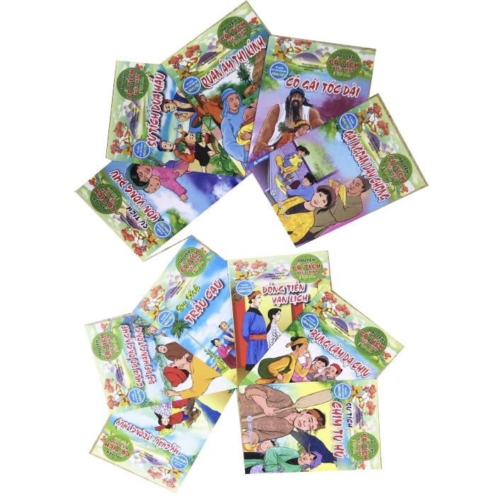  Combo 11 quyển - Truyện cổ tích Việt Nam: Truyện cổ tích Việt Nam: Mỵ Châu Trọng Thuỷ + Hòn Vọng Phu + Đồng Tiền Vạn Lịch + Gái Ngoan dạy chồng Quan Âm Thị Kính + Bunhj làm dạ chịu + Bánh chưng bánh dày + Sự tích chim Tu Hú + Sự tích Trầu Cau + Chưa đổ . 