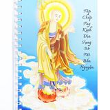  Sách - Tập Vở Chép Tay Kinh Địa Tạng Bồ Tát Bổn Nguyện In Chữ Mờ Kiểu Lò Xo - Bìa Cứng 