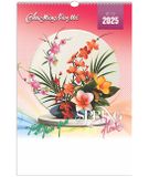  LỊCH TREO TƯỜNG 2025, LÒ XO 7 TỜ - CẮM HOA( HBT 13) 