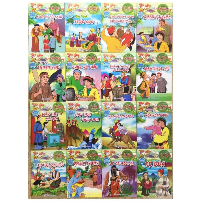  Combo 16 quyển - Truyện cổ tích Việt Nam: Mỵ Châu Trọng Thuỷ + Hòn Vọng Phu + Đồng Tiền Vạn Lịch + Gái Ngoan dạy chồng Quan Âm Thị Kính + 