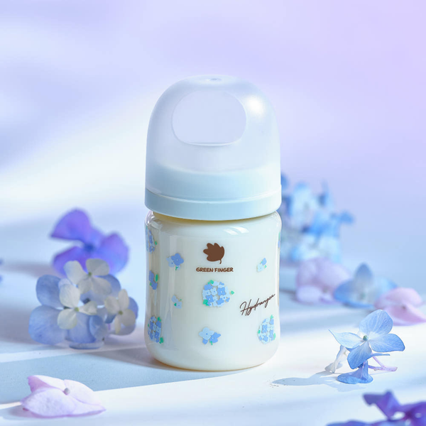 Bình sữa Green Finger BebeGrow 160ml nhựa PPSU Họa Tiết Hoa Cẩm Tú Cầu - Không Kèm Núm