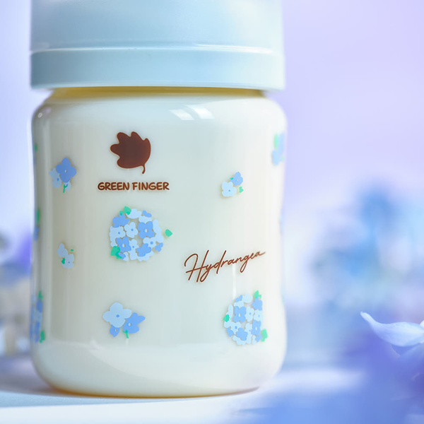 Bình sữa Green Finger BebeGrow 160ml nhựa PPSU Họa Tiết Hoa Cẩm Tú Cầu - Không Kèm Núm