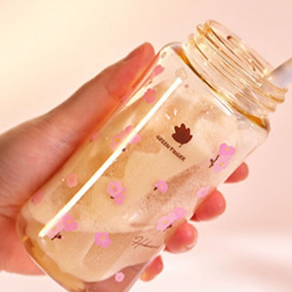 Bình Sữa Bebe Grow Green Finger 280ml Hibiscus Nhựa PPSU Cao Cấp - Kèm Núm Size M