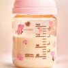 Bình Sữa Bebe Grow Green Finger 280ml Hibiscus Nhựa PPSU Cao Cấp - Kèm Núm Size M